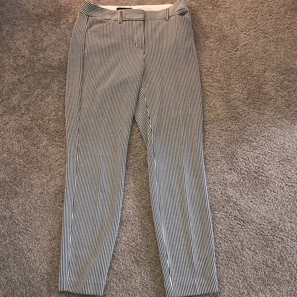 Express Women's Striped Trousers in Black and White - Picture 2 of 4